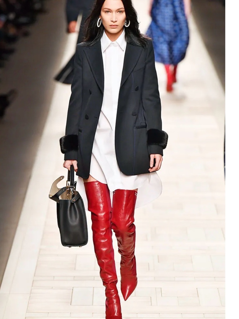 Fendi Rokoko Red Leather  Over-the-Knee Boots 7/37 NWT!! HOT!